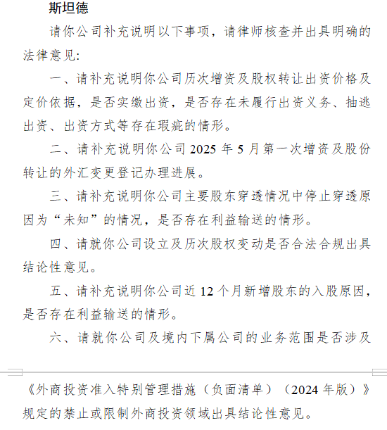 百进配资 斯坦德港股IPO收到证监会反馈意见 需说明股东穿透情况、是否存在利益输送等问题