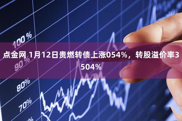 点金网 1月12日贵燃转债上涨054%，转股溢价率3504%